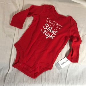 Christmas Bodysuit New Mom Needs a Silent Night 6M